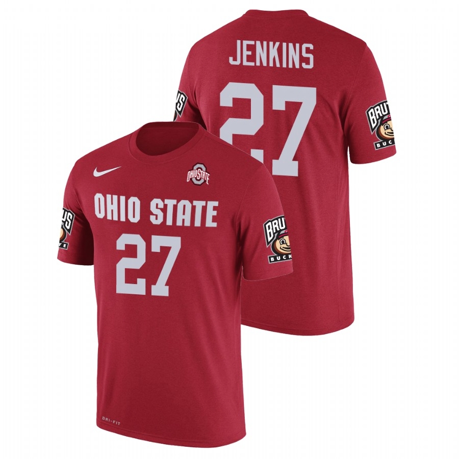 Ohio State Buckeyes Men's NCAA Malcolm Jenkins #27 Red Future Stars College Football T-Shirt PXQ0749DN
